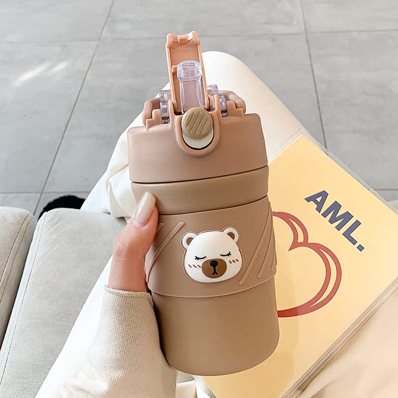 可爱女生双饮咖啡杯高颜值保温杯