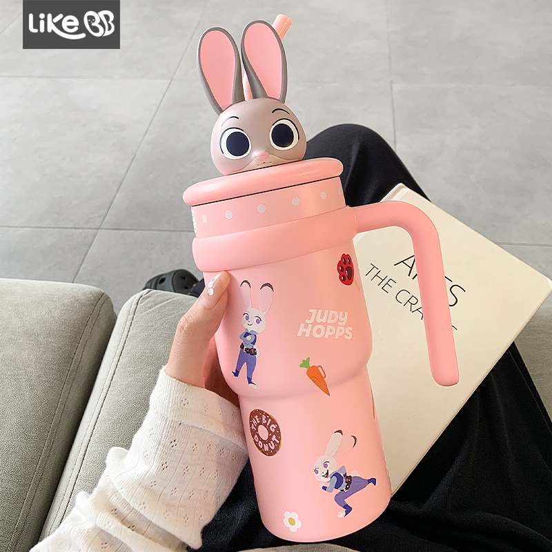 朱迪冰霸杯大容量保温杯女生带吸管水杯女新款2025高颜值杯子礼物