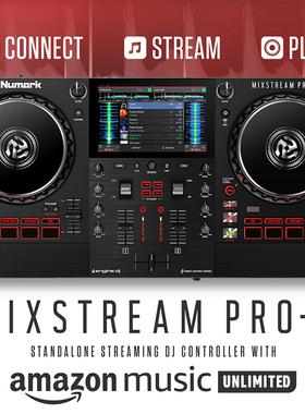 露玛Numark Mixstream Pro+ 二代 DJ一体打碟机U盘SD卡 触摸屏幕