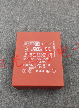 法国MYRRA 电源变压器 45023 2x115V转2x18V 2x2VA