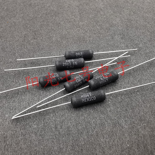 墨西哥产 25K 6.5W DALE CW-5 25KΩ 5% 线绕电阻器