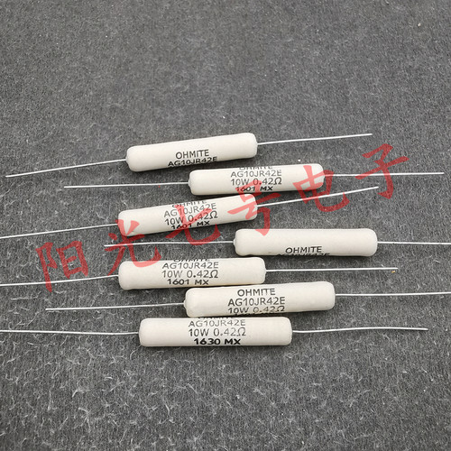 墨西哥 AG10JR47E 0.47Ω 10W OHMITE 0.47R 音频无感线绕电阻器