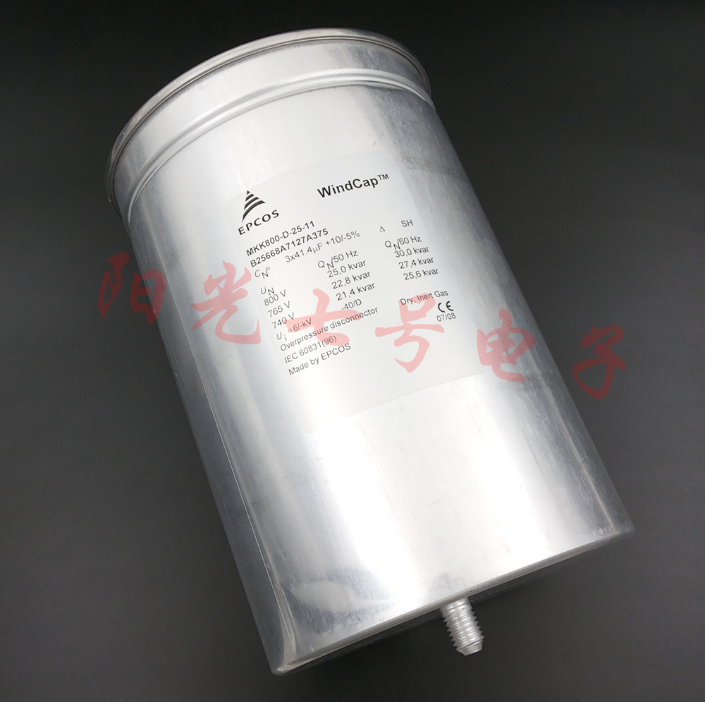 印度产 MKK800-D-25-11 EPCOS 电容器 B25668A7127A375 3x41.4uF