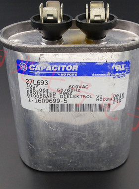墨西哥产 genteq 10uF 600VAC 27L693 CAPCOM GE 启动电容
