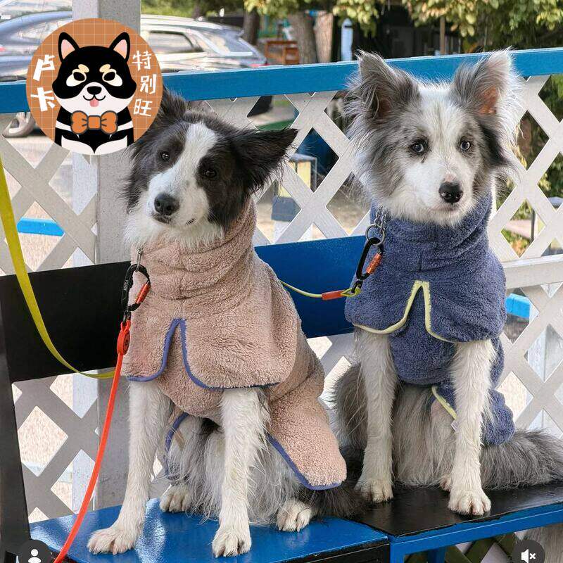 四季通用宠物狗猫大中小型犬金毛超纤强力吸水洗澡加厚浴巾浴衣