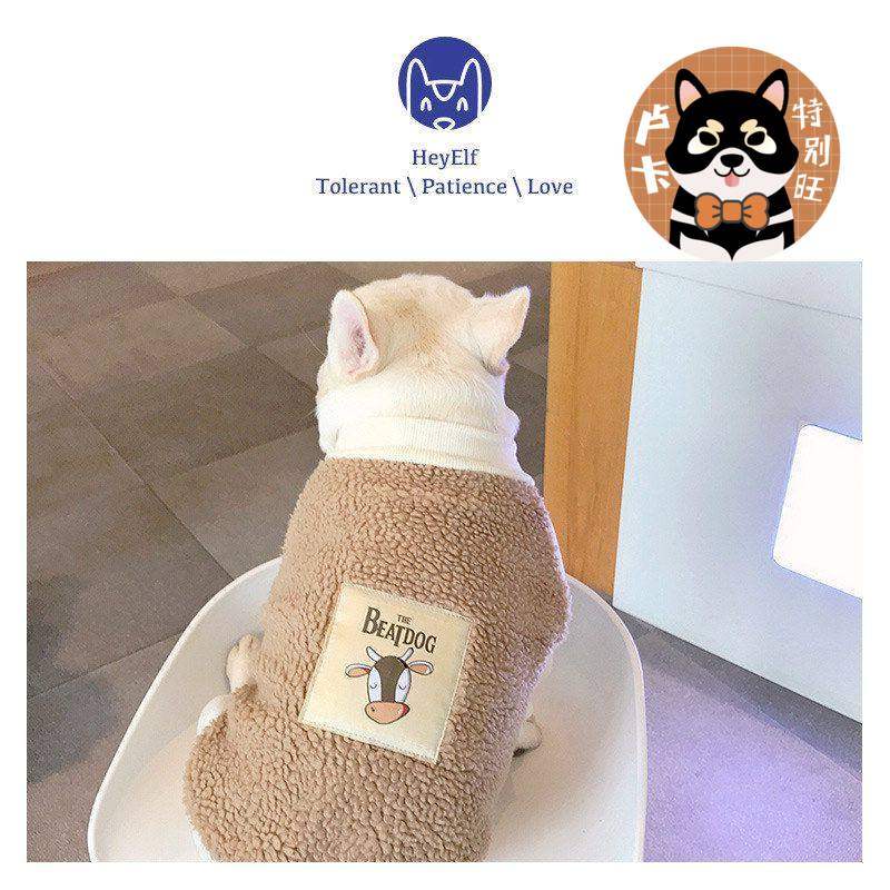 HeyElf法斗衣服狗狗冬装宠物外套卫衣巴哥比熊泰迪雪纳瑞加厚服饰