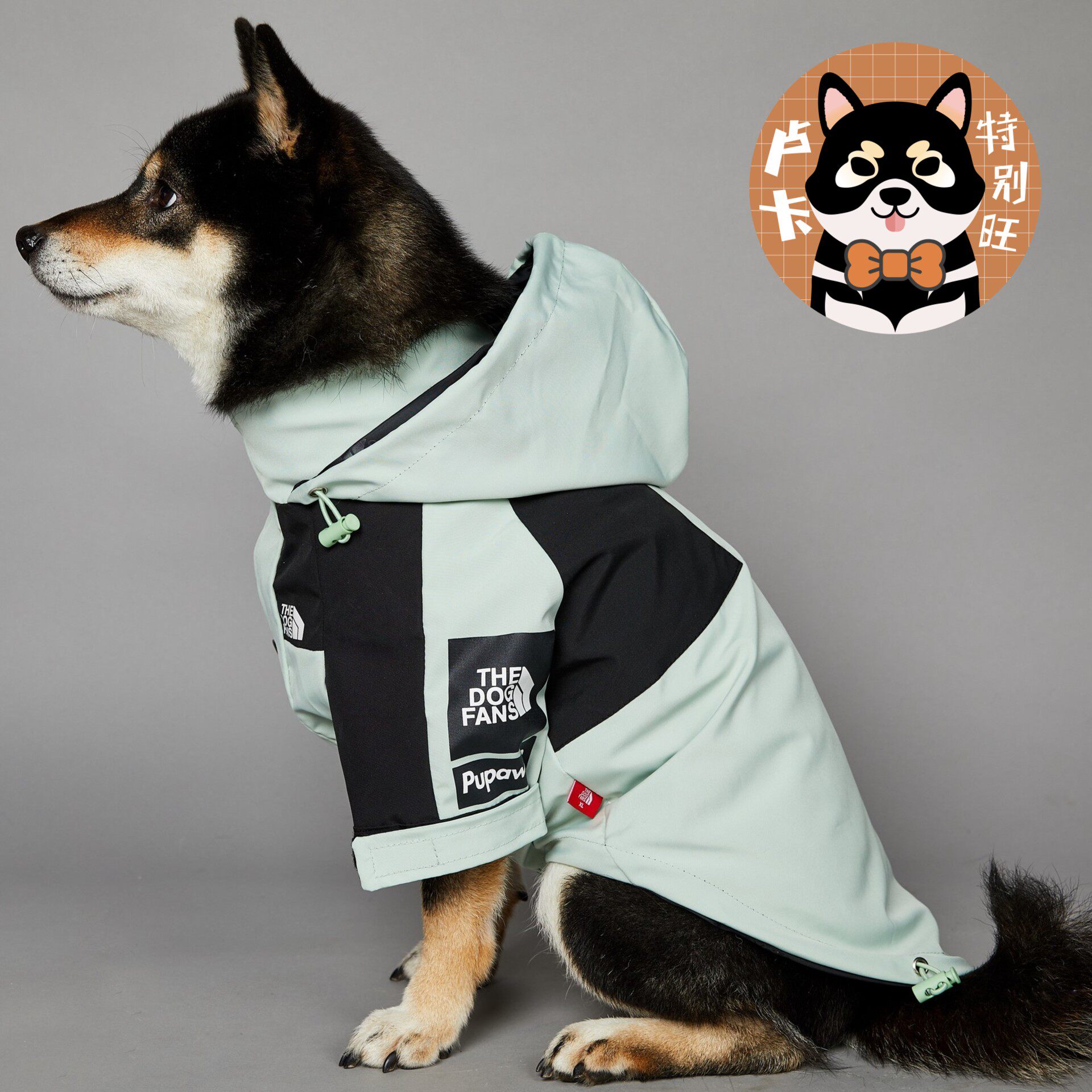 防风防雨狗面大型犬雨披宠物冲锋
