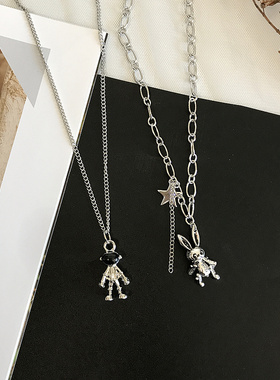 卡通项链宇航员太空人兔子