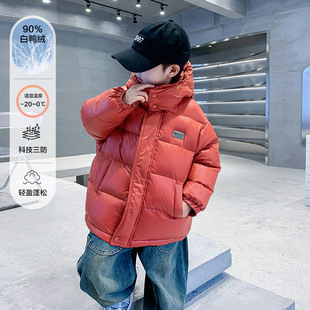 免洗男童冬装羽绒服2025新款儿童衣服加厚白鸭绒冬款中大童外套