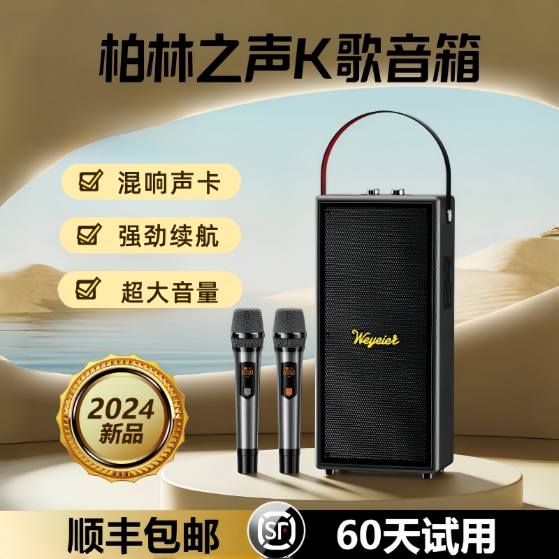 德国进口柏林之声2025新款曼哈顿户外 k歌音箱话筒一体便携式广场