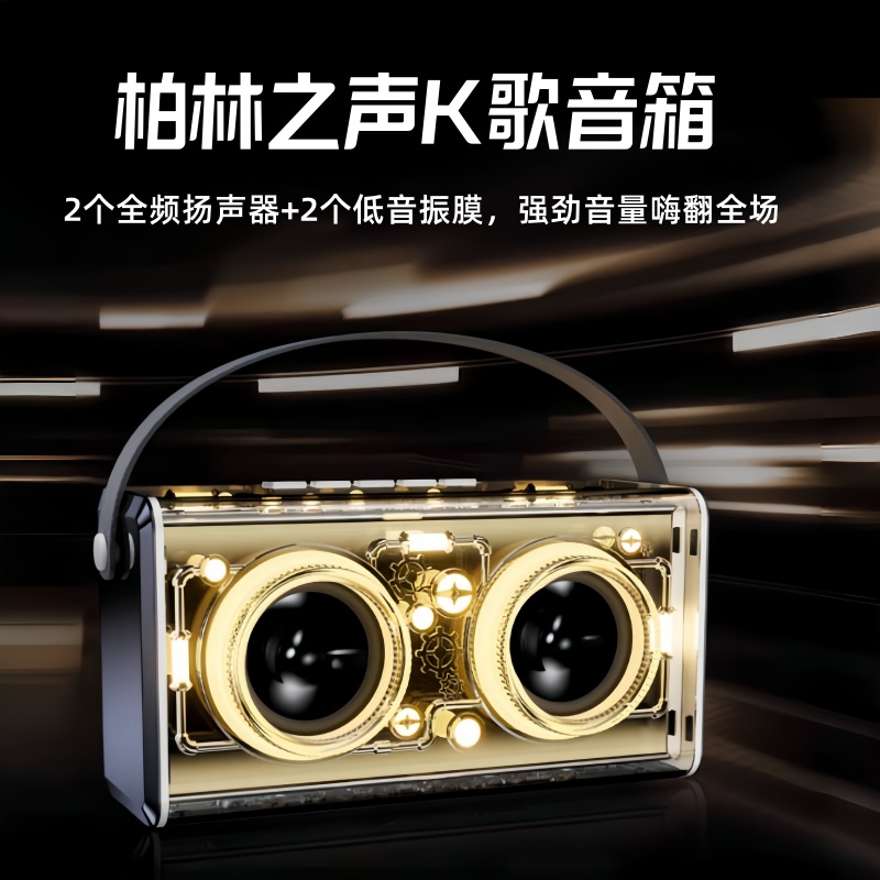 德国进口柏林之声2025新款曼哈顿K歌无线蓝牙音箱一体式家庭ktv电