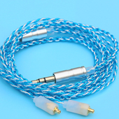 mmcx插拔线 无麦 4股无氧铜 镀银线 耳机线 音频线 diy耳机升级线