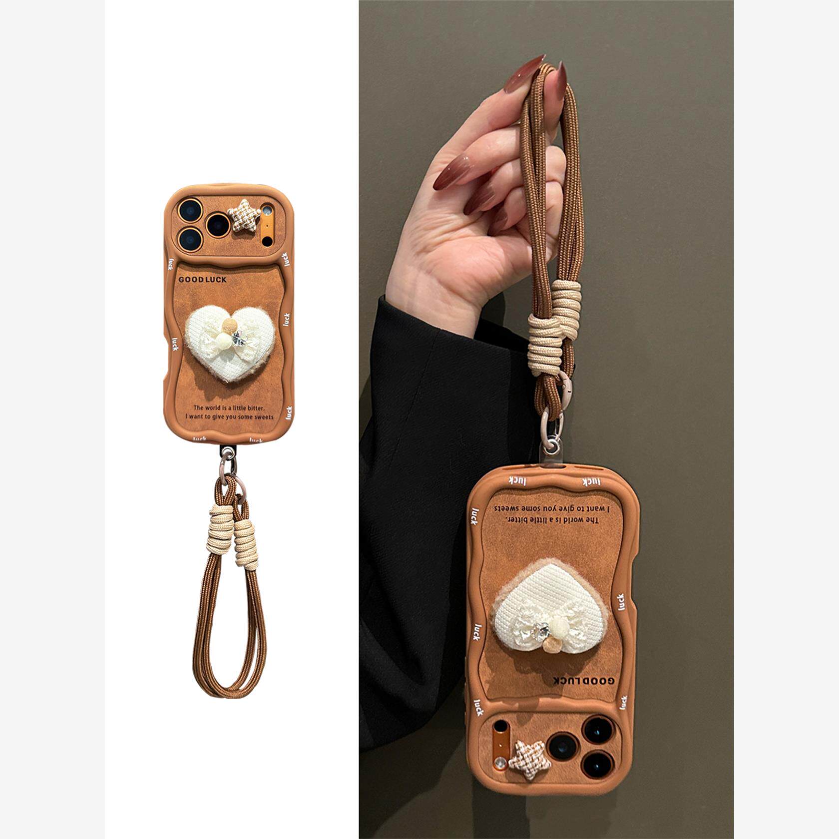 秋冬款毛绒爱心熊适用苹