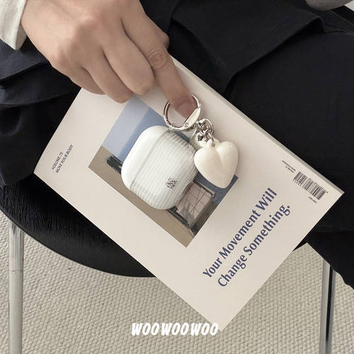 小众ins气质白色条纹耳机