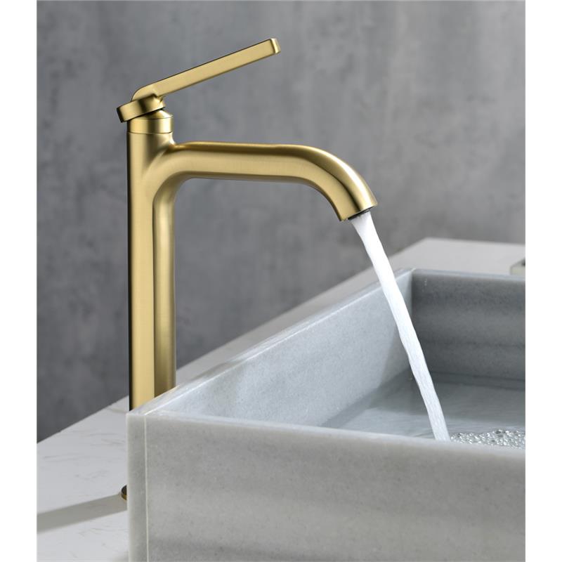 德国进口全铜拉丝枪灰色面盆龙头