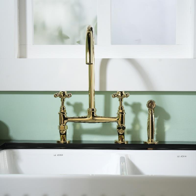 金色复古全铜面盆龙头