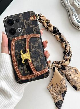 Icool适用reno13全包12pro斜挎小众女支架潮牌RENO11PRO手机壳oppo背包10卡包可背带挂绳9+高级感8保护套7se