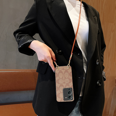 vivoS15皮质复古风挂脖送挂绳