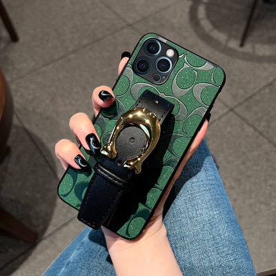 Icool适用苹果13皮壳便携腕带