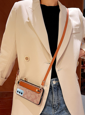 Icool适用荣耀magicv5斜背手机壳MAGICV2RSR腕带支架保护套vpurse皮壳折叠vs2斜挎可调节挂绳V3硅胶软vs3复古