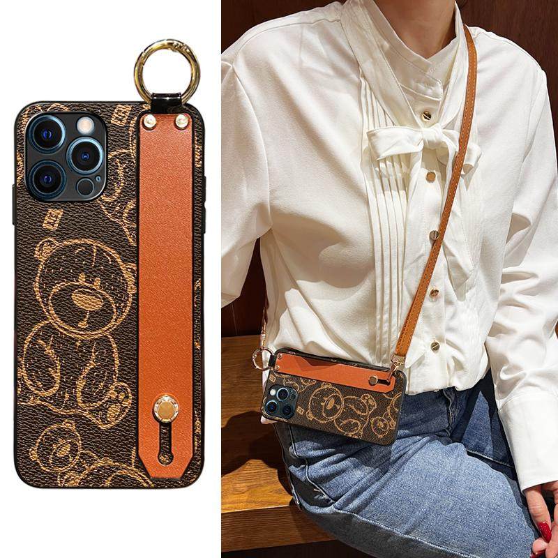 Icool适用苹果17卡通熊斜背皮壳16小熊手机壳15promax保护套14pro斜背可调节挂绳12腕带支架13皮套11保护套x,3C数码配件,手机保护套/壳,淘宝优惠券,粉丝福利购,淘宝优惠卷