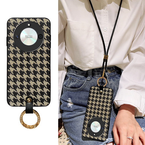 荣耀X50皮质复古风挂脖送挂绳