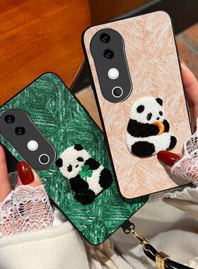 Icool适用s50小众创意S30手机壳s20pro网红潮牌19挂绳S18PRO全包vivos16硅胶皮套15绿色外壳12刺绣竹子熊猫17