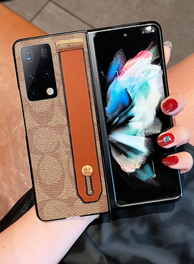 Icool适用华为matex6手机壳欧美复古风CC腕带可支架超薄matex5折叠外壳MATEX3折叠屏防摔XS2保护皮套matexs2