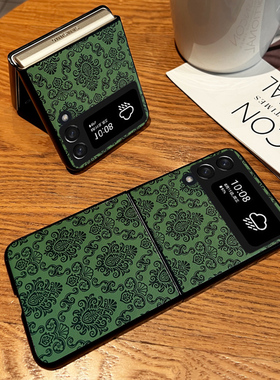 三星zflip5手机壳超薄折叠外壳折叠屏zfold5防摔Fold4保护皮套GalaxyZFold2全包边高档新款Z FLIP3适用于