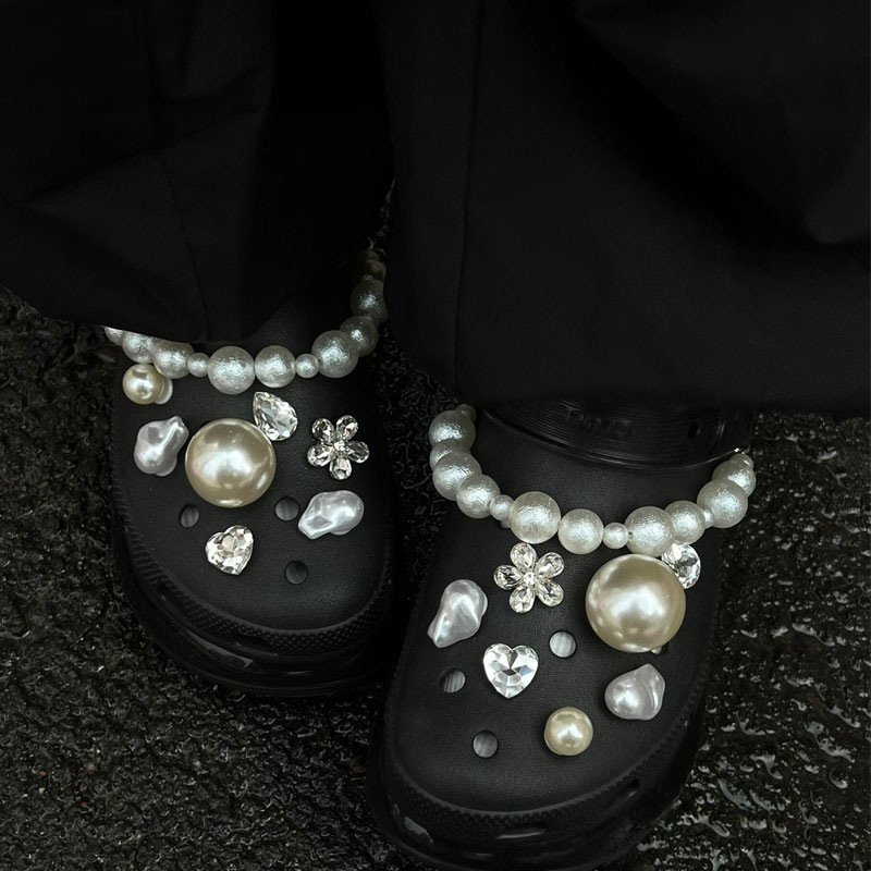 crocs洞洞鞋配饰珍珠鞋花鞋扣