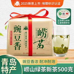 崂茗豌豆香崂山绿茶2025新茶浓香型手工茶叶500g山东青岛特产绿茶