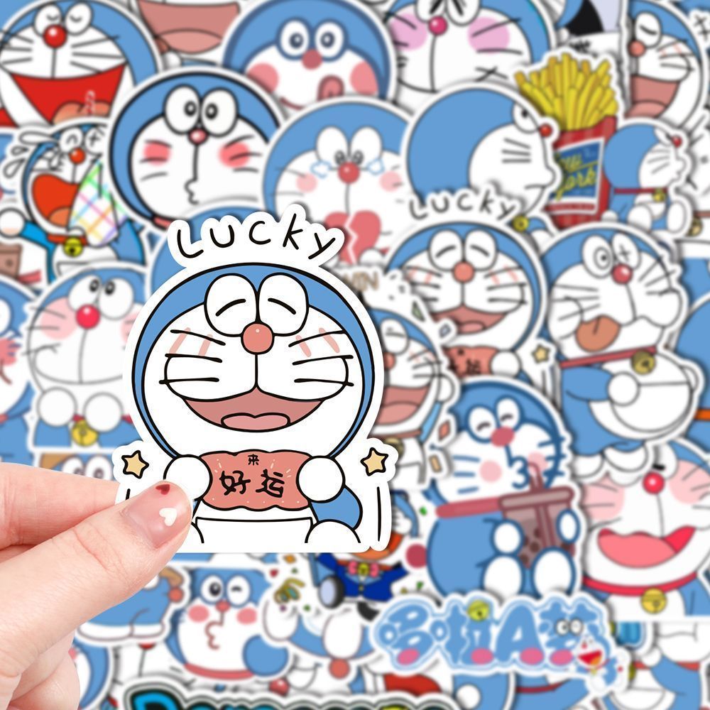 200张哆啦A梦卡通可爱创意手账素材贴画手机壳电脑平板防水贴纸