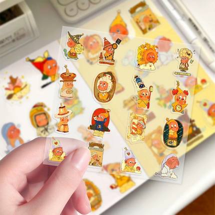 218张透明款星星人贴纸卡通可爱周边防水手机壳笔记本电脑DIY贴画