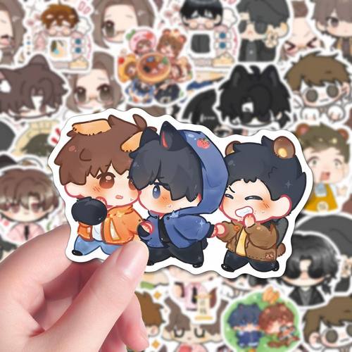 276张盗墓笔记贴纸可爱卡通Q版周边瓶邪十年之约手帐手机壳贴画