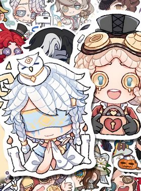 128张Q版第五幼儿园贴纸线条简笔画个性贴画装饰diy手账本高清