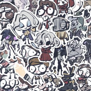 贴画 138张抽象第五幼儿园贴纸diy趣味搞怪创意手机壳个性 爆款