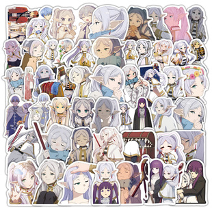 120张日漫葬送的芙莉莲贴纸二次元人物周边DIY笔记本桌面装饰贴画
