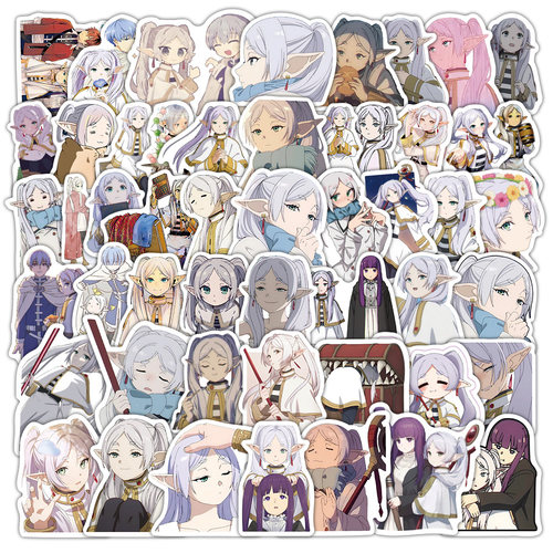 120张日漫葬送的芙莉莲贴纸二次元人物周边DIY笔记本桌面装饰贴画