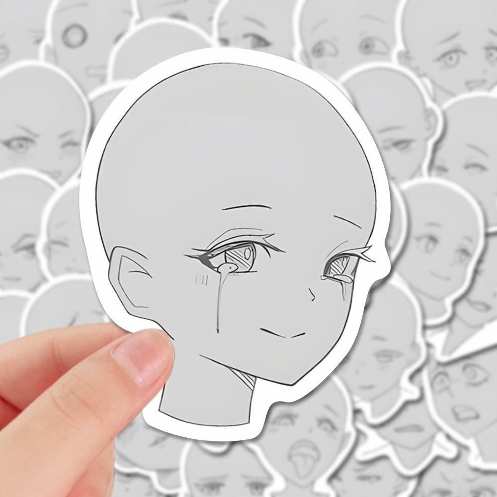 Q版动漫表情绘画贴纸diy笔记本