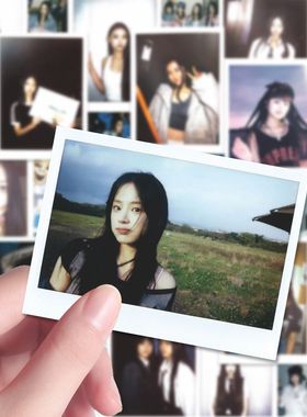 128张newjeans拍立得小卡贴纸明星高颜值周边创意diy装饰桌面贴纸