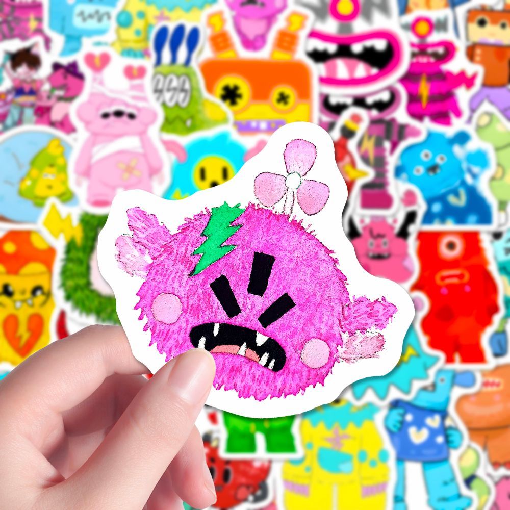 132张汪苏泷小怪物贴纸趣味可爱呆萌DIY装饰手机手账桌面防水贴画