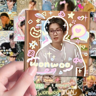 160张次人头像贴纸seventeen尹净汉全圆佑高颜值爆款周边装饰平板
