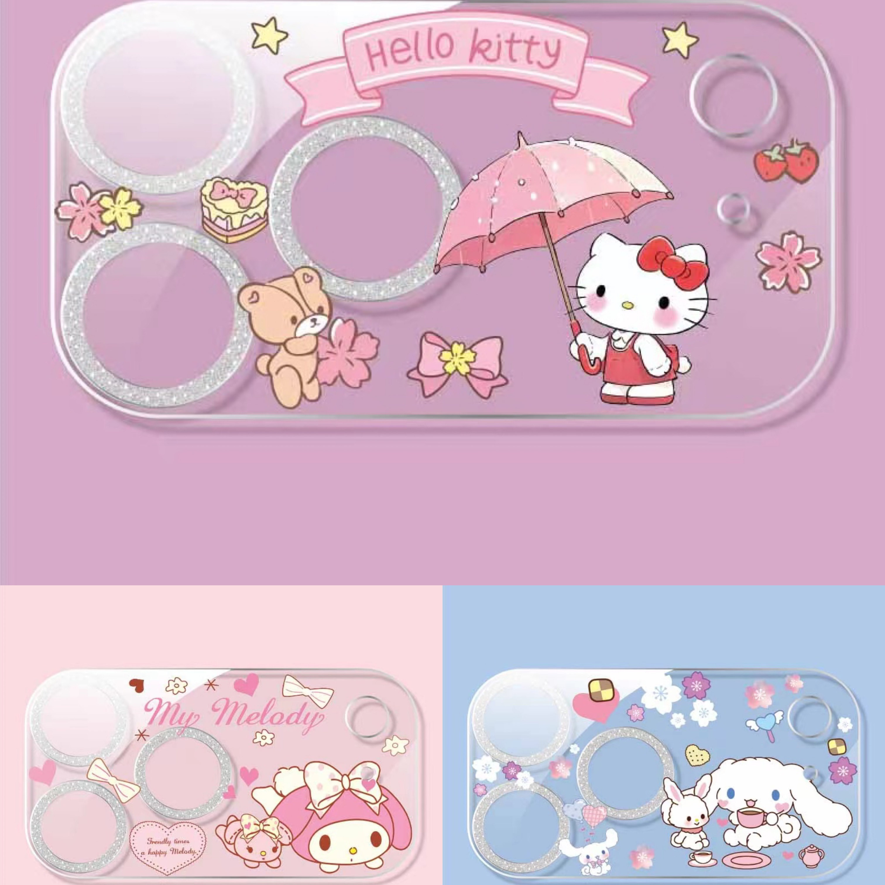 新闪粉适用苹果17promax镜头膜iphone16pro后摄像头保护膜15plus透明膜14可爱卡通钢化玻璃17Pro一体全包防爆