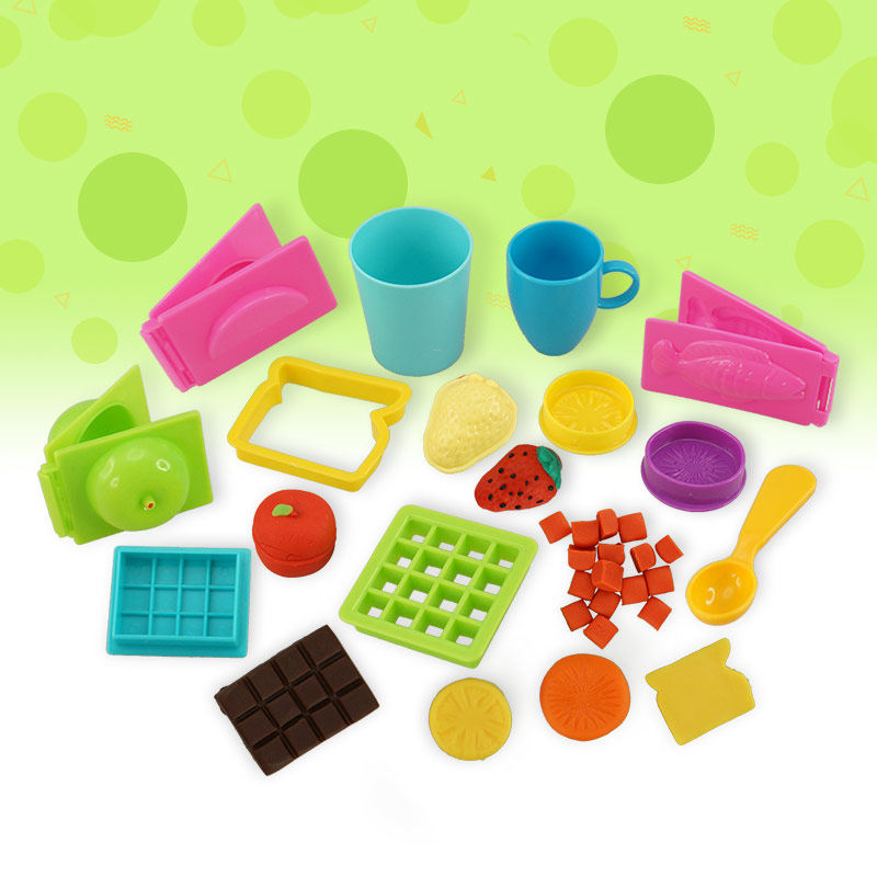 培培乐橡皮泥模具12件餐具彩泥轻粘土工具套装新料安全diy玩具3岁