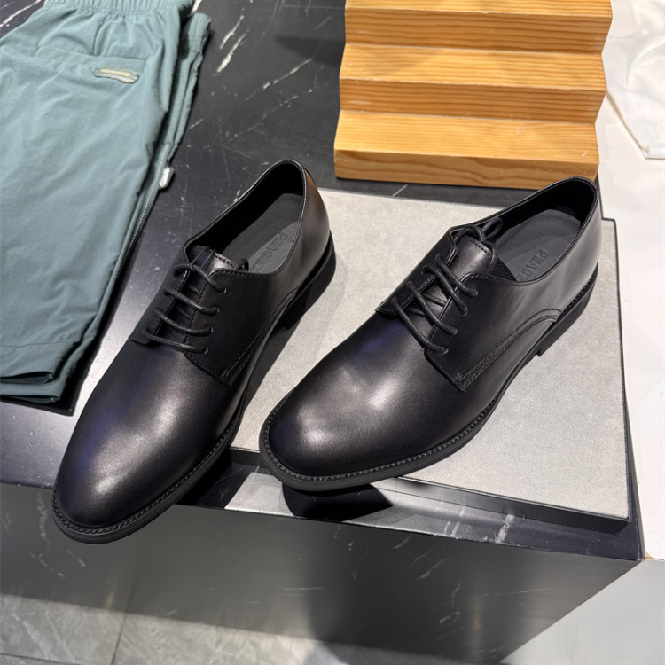 太平鸟系带男鞋春季专柜新品商务休闲男皮鞋真皮正装鞋 B1ZAD1X13