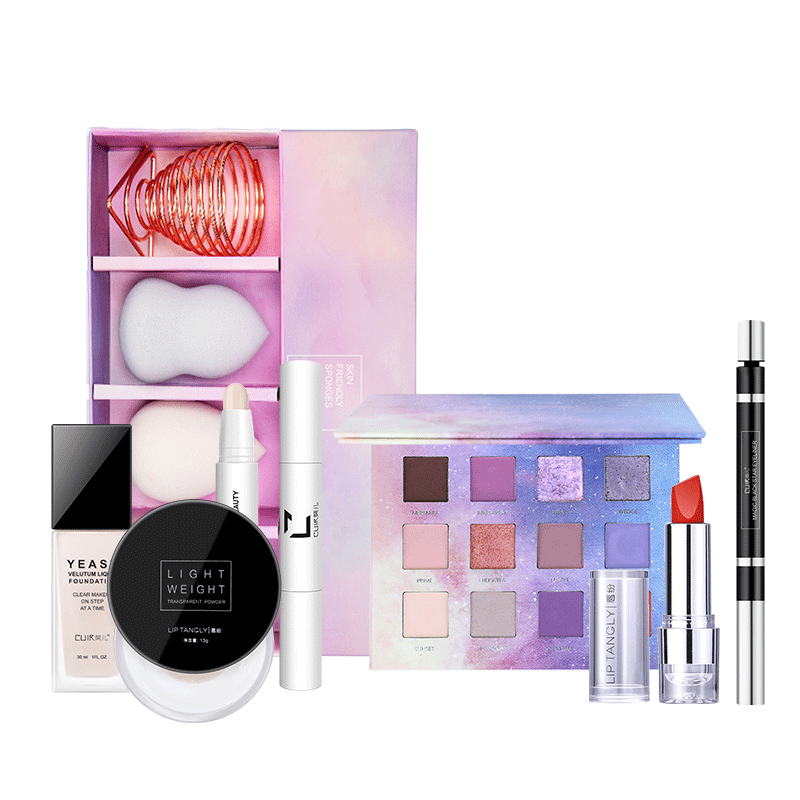 CUIR Skin care Cosmetics suit Eye shadow Liquid Foundation Trimming Eyeliner 8 Blush Lipstick Gift bagin the Makeup/Perfume/Beauty tools , Makeup set  category - from Buy2taobao.com to provide professional Taobao agent buy service