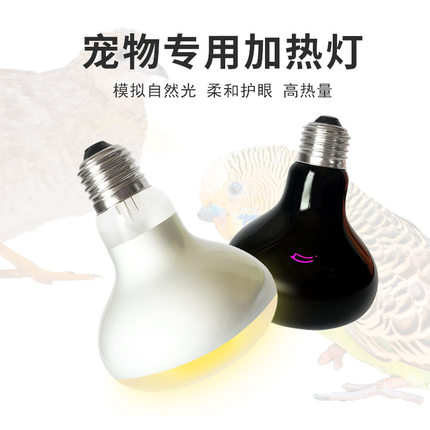 芦丁鸡保温灯鹦鹉加热灯育雏加温灯泡 仓鼠保温灯UVA日灯月光夜灯
