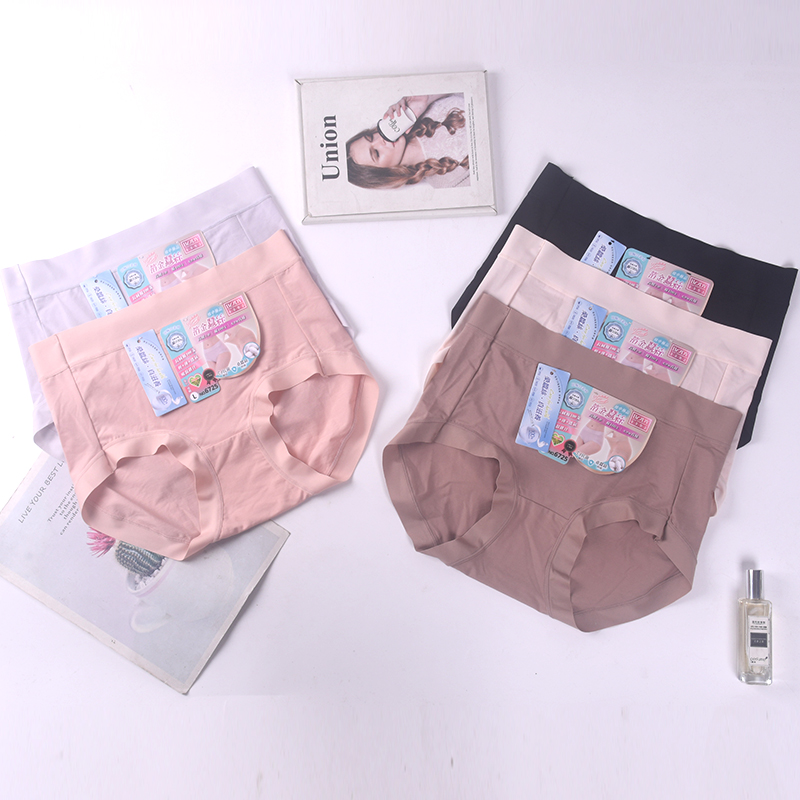 台湾制身体物语高腰蚕丝薄内裤