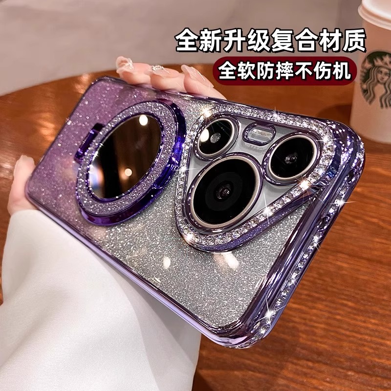 简约高级感适用华为p80手机壳pura80pro新款pura80气囊防摔pura70pro+镜头全包p60硅胶套p50闪粉保护套ultra