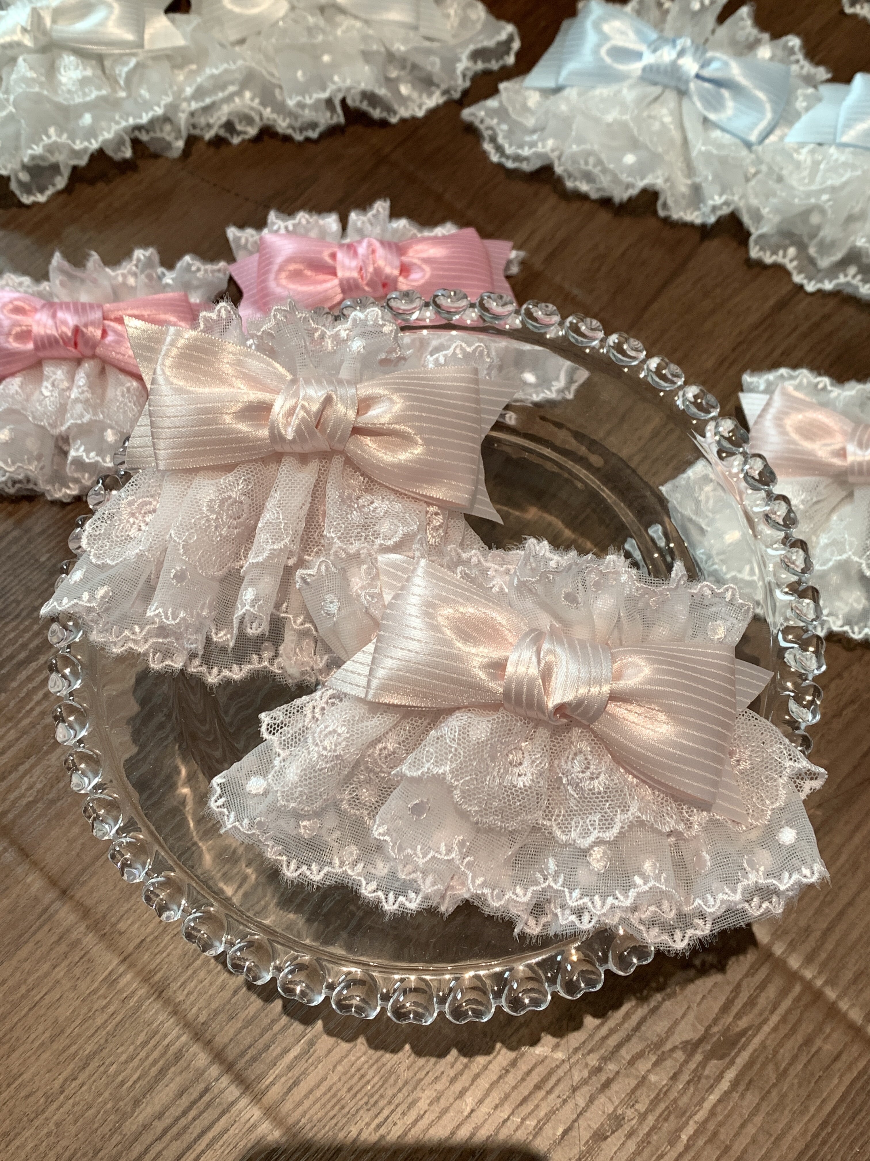 thumbnail for ロジ original Lolita lace sleeve strawberry angel cherry tree under the tree with ribbon Lolita small item